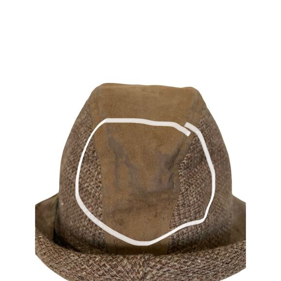 McGregor Sportswear Vintage Tweed Hat Fedora Brown Tan Wool Union USA Mens 7 1/8 - Picture 4 of 12